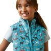 Kamizelka dwustronna młodzieżowa Bella Reversible Insulated Gilet - Ariat - mosaic blue/aqua foam